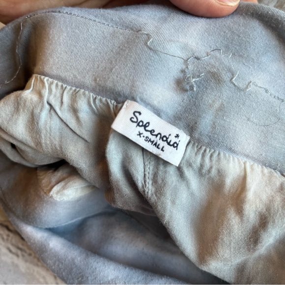 Splendid Long Folded Waist Tie Dye Skirt XS Blue & Brown - Picture 8 of 8